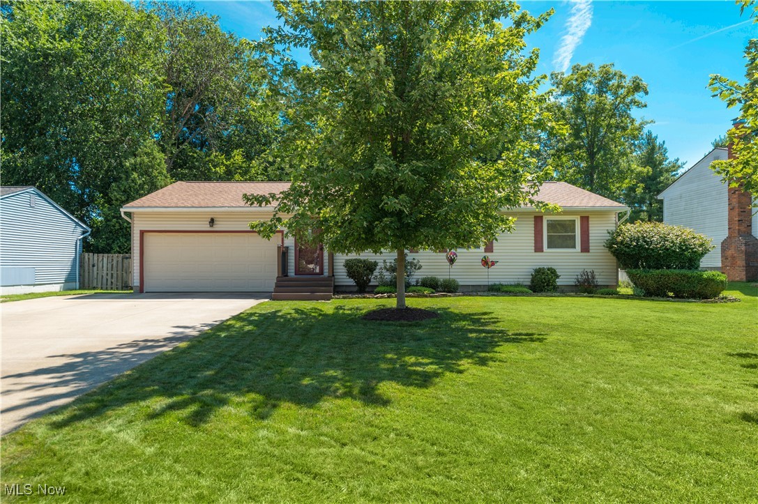 Pride of ownership shows throughout this immaculate 3 bed 1 bath Brunswick ranch. Located in a desirable neighborhood it's the perfect space for an auto enthusiast or hobbyist with its massive 43'x18' attached garage. Entering into the home you are welcomed by a beautifully updated kitchen (2019). Kitchen features include local custom cabinets, granite counters, tile backsplash and LVL flooring. A large, carpeted family room is perfect for entertaining and leads to the main hallway. Off the hallway a primary bath showcases a double vanity and tub/shower combo. 3 sizable bedrooms and an enclosed sunroom with sliders complete the main living level. Heading into the basement you are greeted with another large entertaining space with pine ceilings and recessed lighting. A bonus room with walk in storage closet offers additional space for an office or hobby room. A sizeable laundry/mechanicals room completes the lower level. Outside an oversized driveway (2010) offers plenty of parking and the peaceful backyard boasts a storage shed as well as a stamped patio for summer entertaining. Additional updates include Roof (2020), HVAC (2018), HW Tank (2016), Shop addition (2015), Exterior windows and doors (2006)