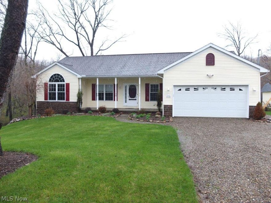 Beautiful split bedroom ranch with open floor plan and walkout lower level! Open great room, dining room and kitchen. Dining room has a gas fireplace. Large kitchen with pantry, tile backsplash and center island with breakfast bar. Spacious master suite with private full bath. 2 other good sized bedrooms and additional full bath. 9 foot ceilings throughout the home! 1st floor laundry room. Walkout lower level is ready to be finished! Very private backyard with fire pit and deck overlooking treed lot. Great location in Jackson Township! A must see.