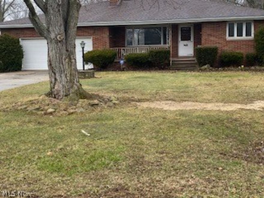 Brick Ranch with an Attached 2 car Garage, 3 Bedrooms, 1 1/2 Bathroom Ranch Located in Clearview Schools with a Two-Parcel Lot on a Dead-End Street. This Home comes with Two Fireplaces the Roof replaced Ten years ago, Furnace and Central Air replaced in 2015, Hot Water Tank replaced in 2019. Basement repaired in 2025, yard needs to be leveled.