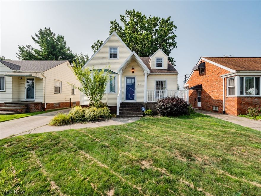 Welcome to this thoughtfully renovated bungalow designed with convenience in mind. This west park home offers a unique floorplan giving you full baths on the first and second floors, first floor laundry, and a walk-in closet for the bedroom downstairs! There are 2 bedrooms upstairs and 1 bedroom on the first floor. The eat-in kitchen was also renovated and the wall between the kitchen and living room taken down to give the space an open feel when you step inside the front door. The kitchen also has quartz counters and a tile floor and backsplash. There is tons of dining space between the bar table space at the front of the kitchen. The basement is a large unfinished space ready to be anything you can imagine. The garage out back is a newer over sized 1 car garage. The location puts just about everything on the westside right at your finger tips being close to I-90 and just south of Lakewood.