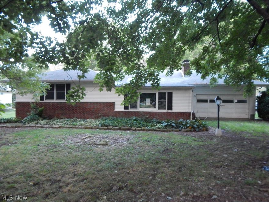 Great 3 bedroom ranch style home has so much to offer. Nice sized rooms and large living room. Kitchen with lots of cabinets and counter space. Full partially finished basement too! Two car detached garage and so much more! Don't miss this one-and take time to walk the great backyard! Located on over a 1.5 acre lot too! Being sold as-is. Call today to schedule a private tour!