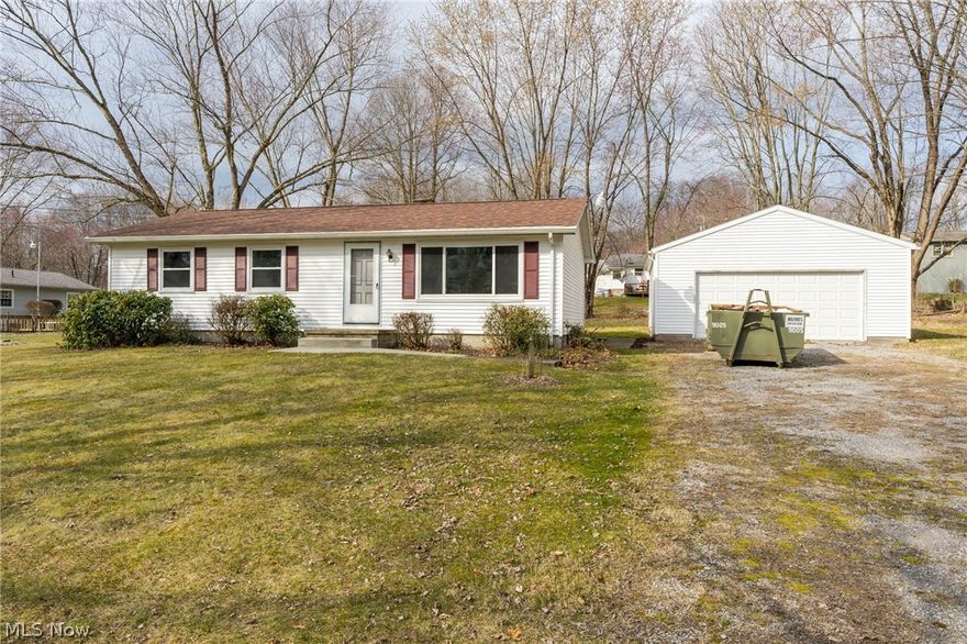 Finding a Ranch in Hubbard Township is nearly impossible until now! Check out this wonderful house with a lot of updates that is ready for you to make it your home! 3 Beds, 1 Full Bath on a decent size lot. This house has a newer dimensional shingled roof with new gutters and gutter guards. Newer vinyl siding and vinyl tilt in windows. Newer build 2 car garage with ready for all of your stuff! Walking in, you are greeted by a nice sized living room with with a build out area perfect for an entertainment stand. Off the living room is the eat-in-kitchen that has a ton of potential with appliances staying. 3 Bedrooms on the main level. The master bedroom has a large double closet. Full bathroom with a tub and surround. Basement has dry wall so add some flooring (or paint it) and have additional square footage for a family room or another area to entertain. Newer Hi-efficient furnace and AC. 100 amp service. Separate area for laundry room. Great size backyard! Hubbard School District. Clos