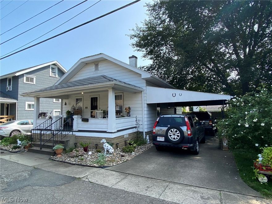 Charming 2 bedroom ranch.  Original woodwork.  Covered front porch.  Attached carport.  Conveniently located close to downtown.  Currently rented for $575 per month, 24 hour notice to show.
