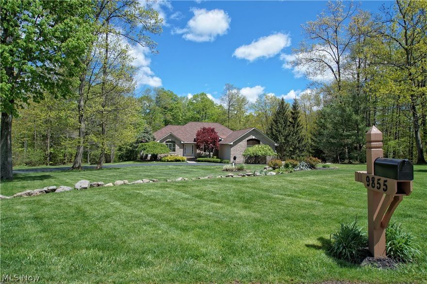 Welcome to this  well maintained custom built Ranch on over 3 acres wooded property in desirable Hampton Ridge community.  This home features over 5,400 living sq ft with walk-out finished basement, 4 bedrooms, 2 full / 2 half baths, 4 car garage, beautiful sun-room, 2 sided fireplace, built-in sauna/steam room/separate work out room in the lower level, eat-in kitchen, formal dining room, separate living room that can also be used as a 1st floor den, 1st floor laundry room, 2 level deck off the sun room/basement and private backyard.  In recent years the owners have spent over $55,000 on home improvements making it the condition it is today.  Some of those improvements include but are not limited to: new roof and gutter toppers installed in 2016, added water softner, replaced kitchen sliding door, updated light fixtures/carpeting in many parts of the house, freshly painted sun-room/ family room/master bedroom/bath,  installed new refrigerator, updated lead walk and front steps to the f