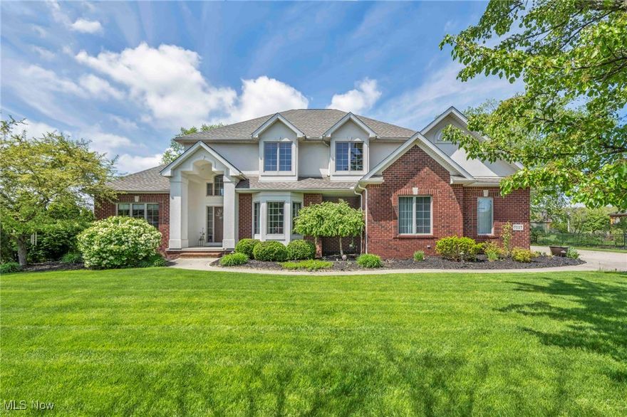 Welcome to this stunning home in the sought-after Hunters Chase development. Boasting 4 bedrooms and 4.5 baths. This home features a grand foyer with a custom wood-crafted staircase leading to a loft. Enjoy an open floor plan with high ceilings, a first-floor laundry with ample cabinetry, and a first floor master suite with his and her sinks, walk-in closest and jacuzzi tub. Office with built-ins. Upstairs you will find three additional bedrooms and two full baths. The eat-in kitchen includes an island, ceramic tile floors and custom hardwood cabinetry, while the sunroom offers lots of natural light and WiFi retractable blinds. Formal dining room with bay window, and great room with hardwood floors and gas fireplace add to the appeal. Finished lower level in remodeled in 2024 with a large rec room, wine cellar, cedar closet, full bath and bonus room. The property also features a smart lights, locks and thermostat. Three-car heated garage, brick and vinyl siding, private fenced in backyard with a gazebo, deck, hot tub and retractable awning for shade. 2 hot water tanks, new carpet in 2021 and new A/C unit in 2021. All this and the comfort of a 1-yr 
 home warranty included.  Your dream home awaits! Schedule a showing today!!