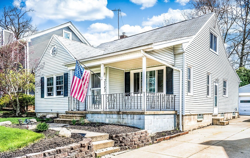Welcome to this charming and well maintained Cape Cod in Cuyahoga Falls, just blocks off the main State Rd. strip with plenty of shopping, eateries and the New Market district, fitness center, specialty shops and the cinema. This home features 1,700 Sq. Ft. with many updates. The living room, dining and both bedrooms on the main level have refinished hardwood floors and new trim, a spacious kitchen with LVT flooring and appliances that stay, a first floor family room with LVT flooring with newer doors that lead out to the back yard and patio area. Both bedrooms on the first floor have custom closets and solid core doors and the main bathroom was completely renovated with quality finishes and heated floors. There is a portion of the lower level that has a recreation room and the other side offers a half bathroom (with shower and toilet), laundry area and plenty of storage. Other updates include newer windows, water heater, elec box replaced with 150 amps, insulated walls and atti