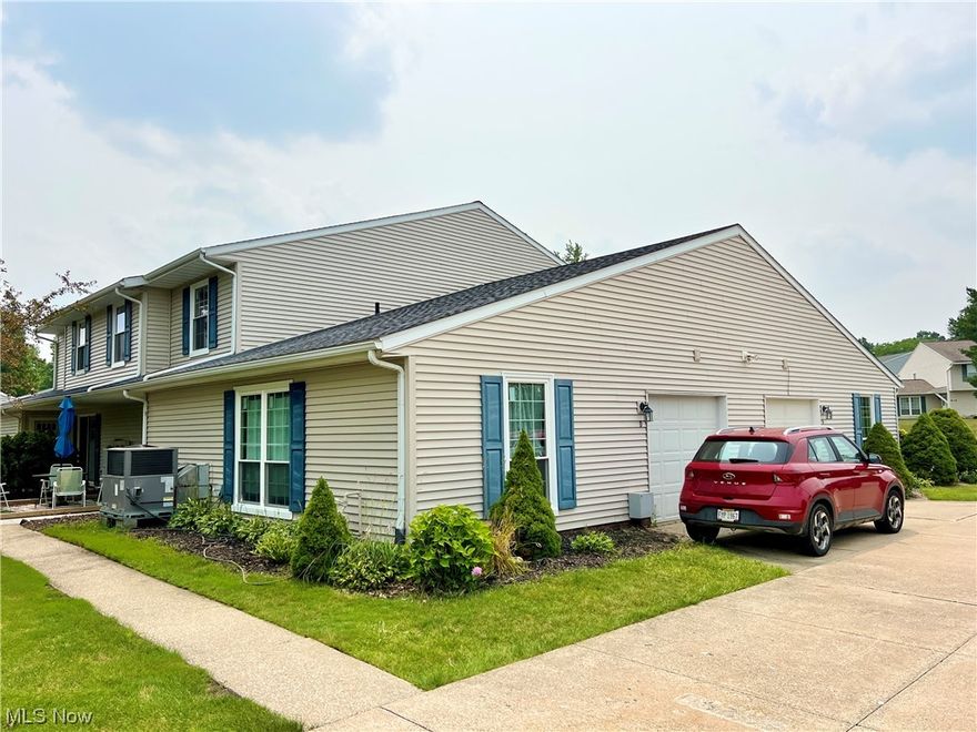 Don't miss this fantastic opportunity!  3 bedroom condo, with a bedroom on the first floor.  Plus there is a first floor laundry room.  Move in condition with lots of recent updates.  The kitchen has newly installed cabinets and quartz countertops in 2023!  All of the carpeting on the second floor has been replaced in 2023.  All new windows in 2023!  HVAC new in 2019. Extras include 2 full bathrooms, an attached garage and a private patio.  There is also a neighborhood pool and tennis courts.