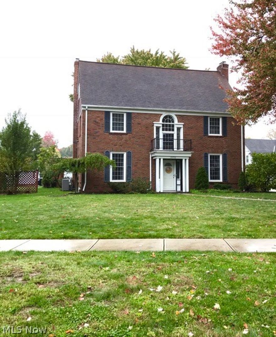 Graceful 5 Bedroom 3 ½ Bath Stately Brick Georgian Colonial in the heart of Coffinberry Estates. Over 3,500 sq ft of living space on four floors! This impressive home offers an eat in kitchen, large Dining Room, Library, Living Room with gas or wood-burning fireplace, and beautiful architectural detail including freshly refinished hardwood floors thru-out, a grand open staircase, crown molding, and loads of storage space. Generous sized Master Suite complete with private bath, built in vanity and three closets. The Third floor features an additional 4th Bedroom, full bathroom & bonus room, a perfect teen suite. Two staircases access the laundry room, work-shop, and finished lower level Rec Room complete with a second wood-burning fireplace. Most rooms have been freshly painted and updates thru-out including  replacement windows, and a 2 year old boiler. Be sure to include this one on your tour!