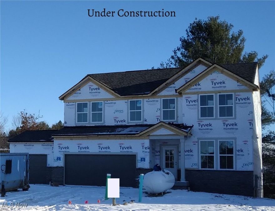 New construction ready for move in April 2026!  This Drees Homes Bradbern plan is currently under construction in Lakeview Pines.  Located in the  Highland School District and Montville Township.  This home offers a spacious kitchen with burlap cabinets and white island cabinets, quartz countertops and upgraded appliance package. The generous sized island offers additional seating or space for family get togethers.  Off the dining area is a sunroom with windows galore looking into the wooded ravine. The family room is spacious and cozy with a stone fireplace.  The second-floor primary suite offers a designer shower with ceramic tile, quartz countertops and oversized walk in closet.  In addition to the 3 large, spare bedrooms, there is a loft for additional space.  The unfinished, walkout basement has endless opportunities.  Lastly, the 3 car garage is perfect for storage.  Some photos for illustrative purposes only.