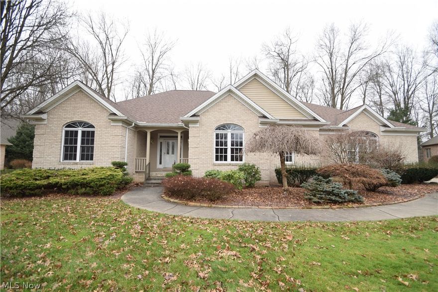 Private wooded lot overlooking Mill Greek Golf Course in beautiful Park Harbour.  This custom built brick ranch boasting 2600 sq. ft. of living space. Kitchen with Corian Counter tops and ceramic floor with walk in pantry.  Large eat-in area leads to 3 season sunroom and paver patio.  Formal Dining room with crown molding and Hard wood floors.  Also featuring 25 x 18 Great Room with brick fireplace. and abundant natural lighting.  Four spacious bedrooms, with ample closet space.  All natural hard wood floors through out the home.
Full basement, partially finished and plumbed for additional bathroom.  Three car attached garage and fenced yard. Schedule your private showing.  Immediate possession to qualified buyer.  Preapproval Buyers only.