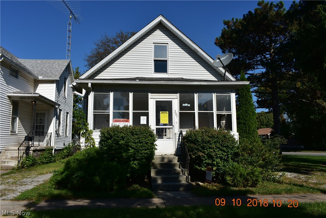 3 bedroom 1 bath Home with off street parking! Features include: Sun porch, deck with ramp, Shed, large living room, Formal dining room, decent kitchen, unfinished attic, full basement and More! Property is Being Sold AS-IS