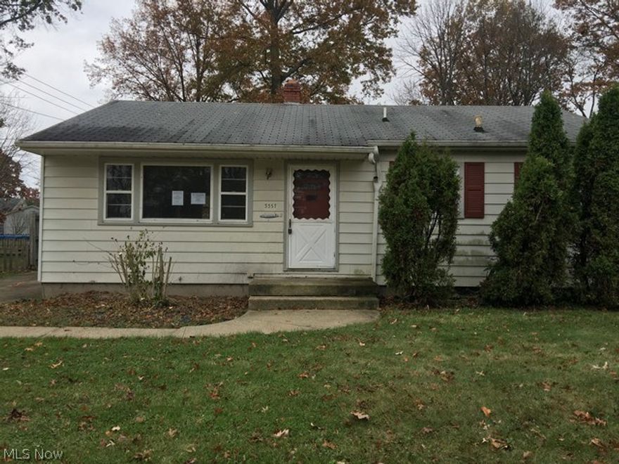 Ranch home with 3 bedrooms, 1 bath, eat in kitchen and living room.  Rear deck, storage shed and large 2 car detached garage.