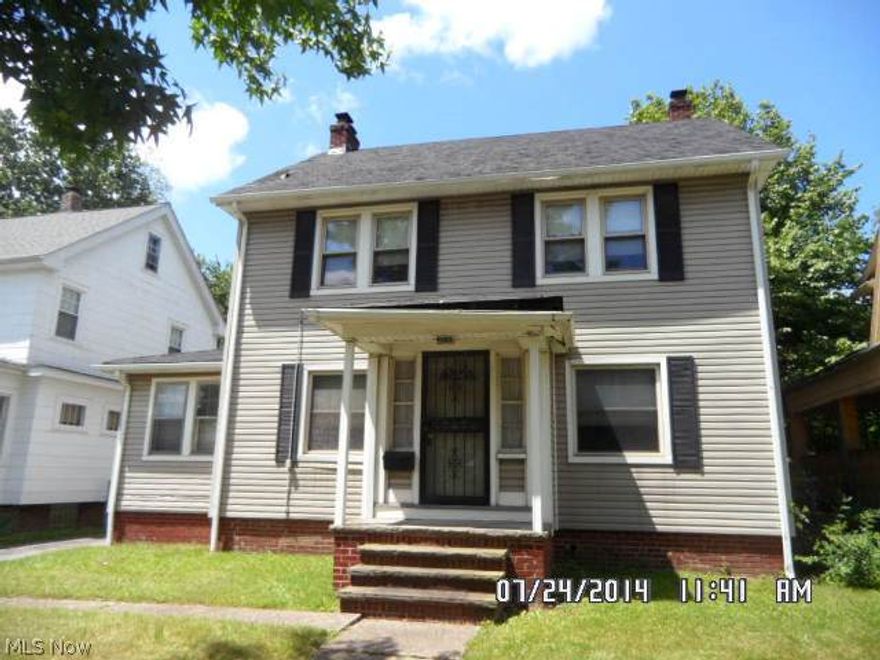 Bring your skills to this potential gem! Updated vinyl siding, newer two car garage, second floor porch, large living and dining rooms and more. Great location with plenty of possibilities!This property is eligible under the Freddie Mac first look Initiative until 10-6-14. Owner occ offers will be considered during this period.