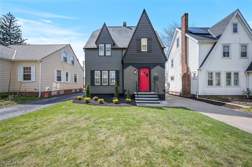 Welcome to 3714 Ludgate rd  in the heart of Shaker heights, Ohio! This completely renovated home is a masterpiece, featuring meticulous landscaping and a new roof. The first floor welcomes you with a spectacular accent wall with an electric heating fireplace, dramatic dining room, and a gorgeous kitchen with quartz counters and high-end stainless steel appliances. A happy and bright heated sunroom complete the first floor. The second floor boasts 2 bedrooms with bonus room off of the master bedroom - perfect for a large office, nursery or a massive walk-in closet!  Stunning full bathroom with everything one could wish for. The third floor offers an additional bedroom with closet.  The basement has been updated for todays use!  The property includes a two-car detached garage, a great backyard, and a new AC unit (to be installed). Conveniently located near parks, libraries, and popular stores such as Heinen’s and the Van Aken district. This fully renovated home is also a short drive to major institutions like John Carroll University, Cleveland Clinic, University Hospital, Case Western and downtown Cleveland. This city-compliant gem is not just a residence—it's a lifestyle. A comprehensive home inspection has been conducted and may be requested, and the owner is also the listing agent. Don't miss the chance to call this your new home!
