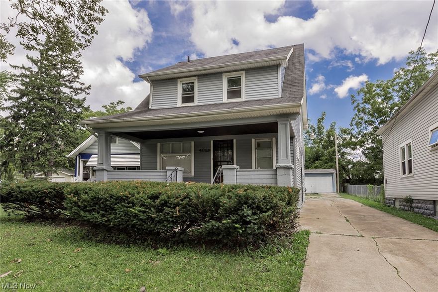 Come and check out this FOUR bedroom home with two full baths. Perfect for first time home buyers or to add to your investment portfolio.  The welcoming front porch offers a charming entryway and a place to relax outdoors. The large living room and bonus room provide flexibility in how the space is utilized. The bonus room could serve as an office, play area, or game room, adding versatility to the home. The spacious dining room adjacent to the kitchen is perfect for meals and gatherings. Wrapping up the main level is a full bathroom for convenience and accessibility. Upstairs you will find four good size bedrooms with new carpet and another full bathroom. The walk-up attic has the potential to be transformed into a master suite, adding more living space to the home. In the basement you will find room for storage, new hot water tank and furnace. There is a 2 car garage and good size backyard. With a playground at the end of the street and easy access to all the necessities. Come and check out this recently renovated home with new furnace, hot water tank, plumbing and electrical.