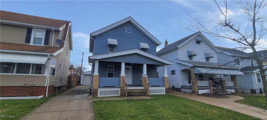 Freshly updated 3 bedroom colonial in the heart of the West side of Cleveland.  Neutral colors, tons of natural light and so much more.  The dining room has a leaded glass window, built-ins and a sliding door out to the deck, full basement and a 2 car detached garage.