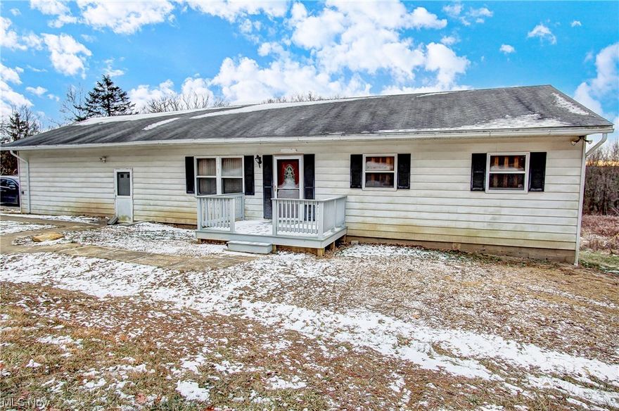 This one owner, ranch home is located in the Franklin LSD, nestled away with 1 acre of land! With 3 bedrooms, 1st floor laundry and an all applianced kitchen, it is ready for immediate possession at closing! Many updates have been done including a new well pump-2022, new septic tank-2015, furnace-2017, roof-2011, HVAC-2023, and a new deck built on the front of the home, to name a few! A French drain was added around the front and side of the home as well as the foundation walls were waterproofed inside and out! A new turn around in the driveway was recently added and there is also a camper hookup on the exterior for added convenience! High speed internet is available! You will LOVE the views of the sunset at dusk off the back deck! Don't miss your chance to own this beautiful property!