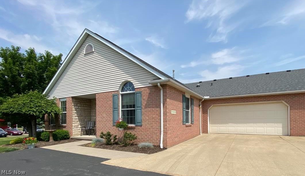 Welcome home to 3423 Townsend Way. This beautifully maintained ranch condo is situated in the desirable Fairwynde neighborhood, in the heart of Uniontown. The corner lot offers additional privacy. As you enter the home, you are greeted by a bright and cheery foyer and sunroom that could be used as an office, formal living room or any bonus space you may need. The spacious and open kitchen and great room offer plenty of living space! Down the hall you will find two nice sized bedrooms and an oversized full bath. An additional half bath and laundry complete the main level. This condo includes a full size, unfinished basement and a two car attached garage. Don't miss the chance to call this gem home and schedule your private showing today!