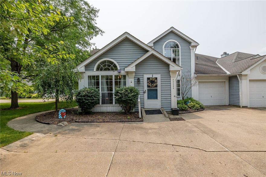 Welcome to this open and inviting 2-bedroom townhouse in Olmsted Falls! The great room welcomes you with vaulted ceilings, clean carpeting, a gas fireplace, and built-in shelving. The adjacent dining area complements the space. The spacious eat-in kitchen is filled with natural light from the wall of windows and offers ample cabinetry, prep space, stainless steel appliances, a stylish backsplash, a pantry, and a dining area. The first floor also includes a bedroom, a full bath, and a convenient laundry room. Upstairs, a large loft area overlooks the great room and can serve as a versatile space. The second floor is also home to the master suite, featuring a walk-in closet and a full bath. Outside the kitchen, the patio provides a peaceful retreat overlooking the yard space, perfect for relaxation or grilling. Don't miss the chance to view this lovely townhouse. Schedule your private showing today!
