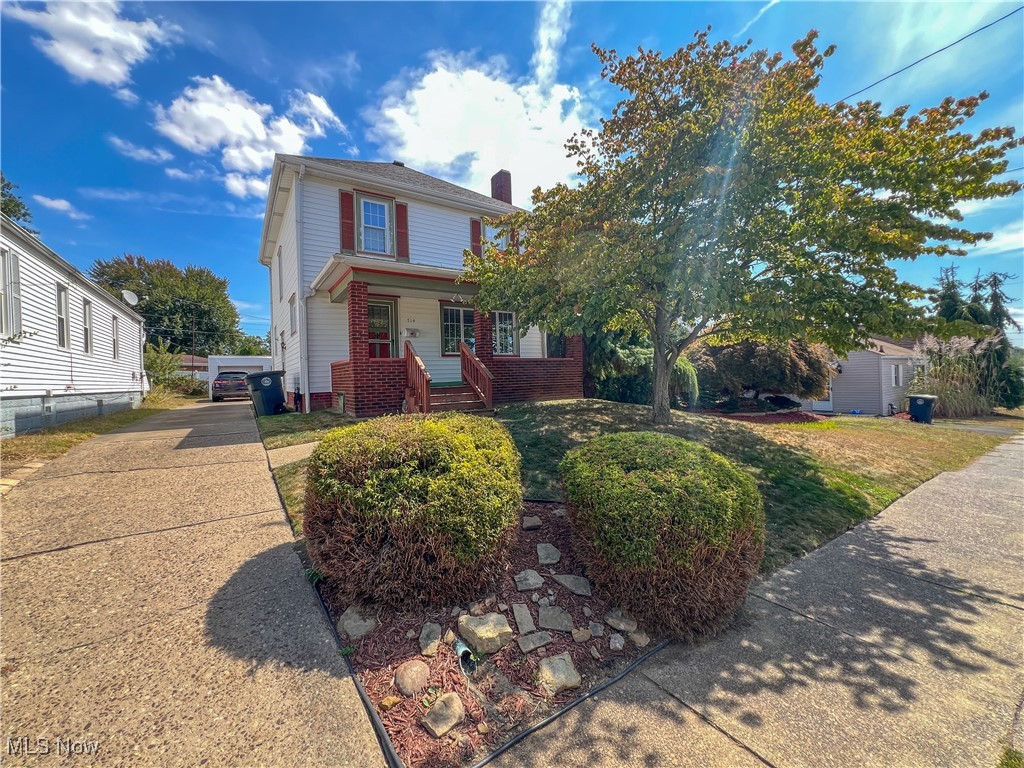 Nicely updated three-bedroom home with a detached two-car garage. The main floor has new flooring throughout. The main floor has a large living room with a fireplace and picture window, a dining room, and an eat-in kitchen. The second floor has three bedrooms and a full bathroom. One of the bedrooms is a captive bedroom. The home sits on a full basement. The basement has a laundry room and tons of extra space. The front of the home has a covered porch spanning the width of the home. The back of the home has a deck that spans the width of the home and is partially covered. The backyard is fenced in. The detached two-car garage is a block building that measures 22'x20' and has electric.