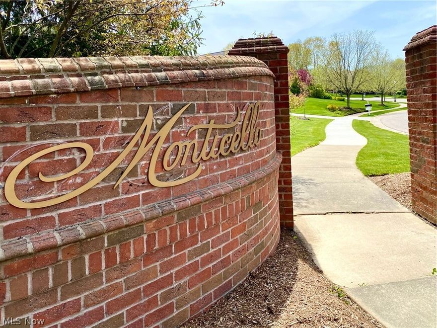 Welcome to Monticello, one of Stark county's premier allotments. This neighborhood is a fantastic place to call home, full of beautiful tree-lined streets, wrought-iron street lamps, with beautiful homes. The historic Barn of Monticello, which has been restored, features a wonderful party center with a full kitchen exercise room and additional private meeting space.   The additional features in this neighborhood include an Olympic-size pool, a walking path, a sports court, a playground, and tables to enjoy a wonderful family gathering.