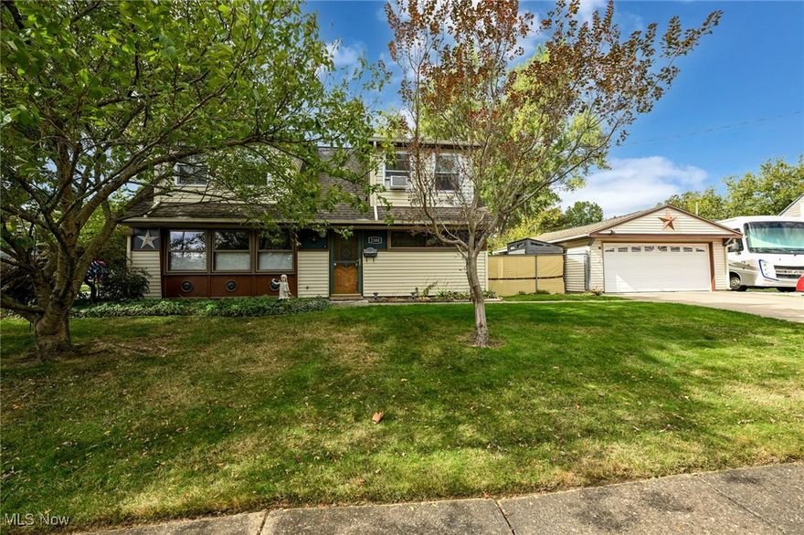 This home offers true one-floor living! The spacious living room flows into the kitchen, featuring newer granite counters (2024) and easy access to a private covered patio—perfect for relaxing or entertaining.  Two bedrooms are located on the main level; one has been used as a fantastic walk-in closet and the other served as a cozy family room, but both can easily be reimagined to fit your needs. Upstairs, you’ll find a huge open bedroom with endless possibilities—create two additional bedrooms, a home office, studio, or hobby area…the choice is yours!  The oversized 2.5-car garage is a dream, offering plenty of space for storage or projects, and there’s even extra parking available for an RV or additional vehicle. A home warranty is included.
