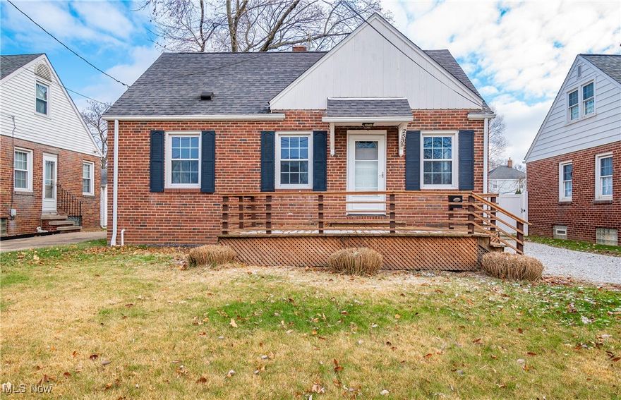 Welcome to this charming and updated 3-bedroom, 1-bathroom Cape Cod home, offering a perfect blend of modern comfort and classic character. Step onto the inviting front porch and enter into a cozy main level filled with beautiful hardwood floors and distinctive arched doorways, adding timeless elegance. The formal dining room offers a perfect setting for meals, while the well-appointed kitchen provides functionality and style. Two spacious bedrooms are conveniently located on the main floor, with a large master bedroom on the upper level that boasts a generous walk-in closet. The spacious basement provides ample storage space for all your needs. Enjoy the outdoors in your large, fully fenced-in backyard, ideal for pets, play, or relaxation. Situated near the vibrant downtown Cuyahoga Falls, you'll have easy access to local shops, restaurants, and more. This home is a true gem! Schedule your private viewing today!