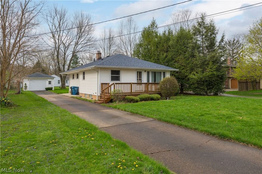Welcome home to this well-cared-for 3-bedroom ranch in a desirable Olmsted Falls location! This inviting home features a bright and spacious living room highlighted by a large picture window that fills the space with natural light. The main floor offers three comfortable bedrooms and plenty of closet space throughout. The finished lower level provides additional living space with a rec room perfect for relaxing, entertaining, or hobbies along with a convenient half bath with shower. All appliances stay, including washer and dryer, making this home truly move-in ready. Additional features include a whole-house vacuum system, a 1-car attached garage with opener, and a charming front porch ideal for enjoying your morning coffee. A wonderful opportunity to own a solid, well-maintained home with great space inside and out!