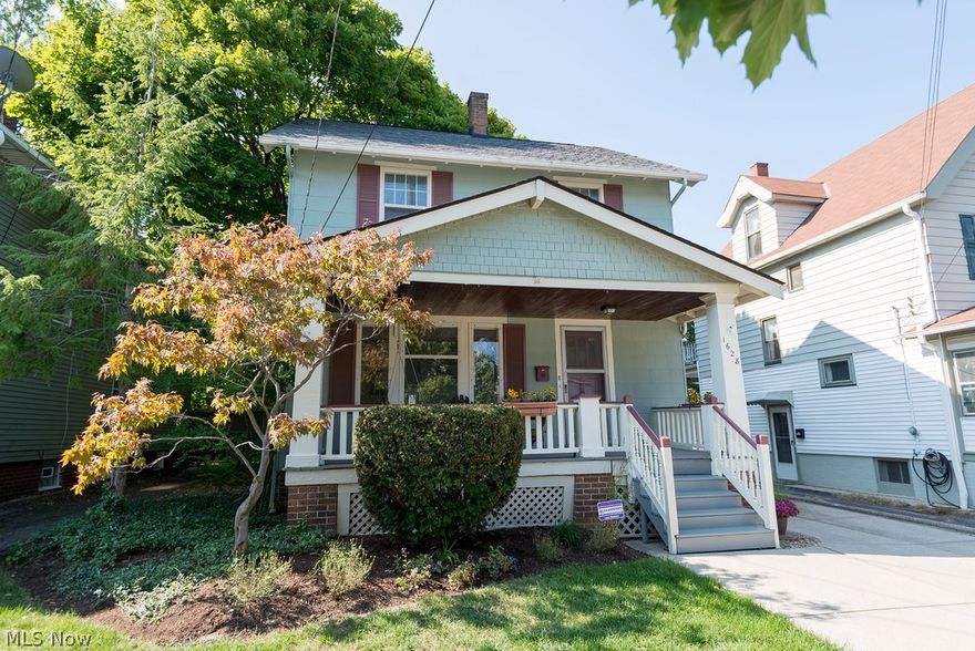 Move right into this updated 3 bedroom, 1 bath home in Lakewood! At 1188 square feet, this home has space in all the right places. The updated eat-in kitchen brings a modernized look to the home with painted cabinets, subway tile backsplash, stainless sink with pull-out faucet, newer countertops, gas cooktop and new lighting fixtures. All of the hardwood on the first floor has been refinished. Upstairs each bedroom has wood flooring and ceiling fans. The entire interior has been painted with soft, neutral colors to please anyone’s palate. Outside, the front porch has been repainted. The backyard has amazing mature trees, hardscape and fence. Other major improvements include: 2 car garage rebuild in 2016, newer furnace and AC, roof in 2004, exterior paint in 2009, front porch recently repainted and updated electrical. Come see today!