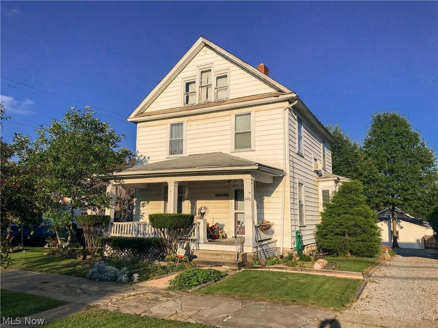 Welcome to 690 Jennings Ave in Salem!!! This beautiful home on a corner lot in the heart of Salem is ready for you to come in and make it your own. It needs some TLC but you can't beat the location, space and 3 levels of living space! The first floor showcases a large living room right off your front door foyer, a formal dining room, and a large eat-in kitchen! The second floor features 3 bedrooms (one is hooked up for a second floor laundry room) and your full bathroom. Head up to the third floor and you'll find some bonus living space as well as tons of storage space. The full basement is full of potential as well. A fenced in backyard and patio provide cookout possibilities and a detached single car garage with an upstairs space provides an option for a workshop or even more storage. Lastly you'll love the fantastic front yard landscaping as it is showcased on the lovely corner lot! Say yes to 690 Jennings Ave today!