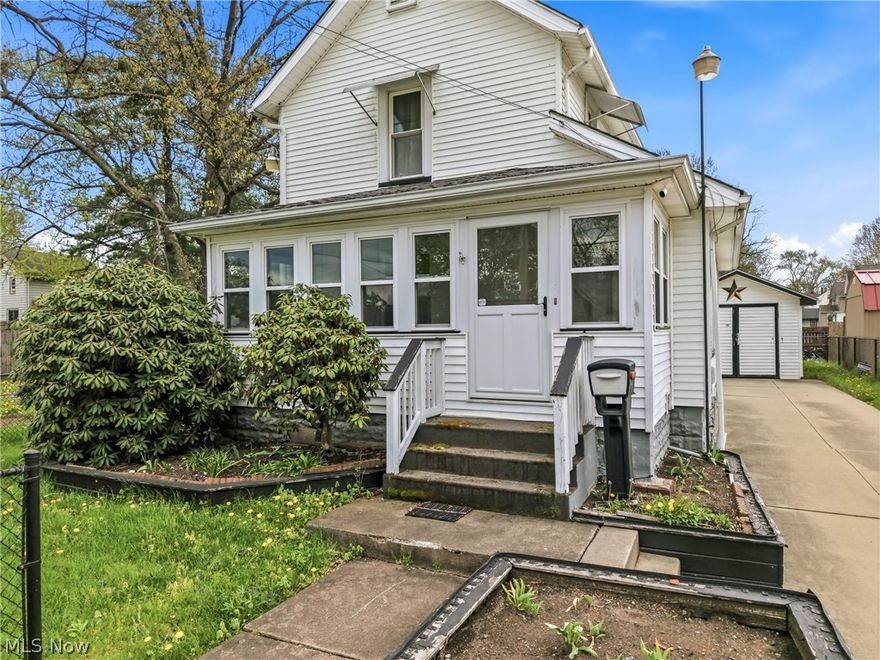 This charming two-bedroom, one-bath home is full of character and offers a great opportunity as a starter home, downsizing option or investment property. With inviting curb appeal, it's ready for your personal touch. Inside, you'll find a spacious kitchen, a bright dining room, and a large living room-perfect for everyday living and entertaining. The full basement includes a practical cold cellar, ideal for canned goods and pantry overflow. Enjoy the enclosed front sun porch or the enclosed back porch for additional flexible space. Featuring newer windows throughout, this property also offers a one-car garage with an attached carport, a fenced in yard, and additional parcel providing ample space to create your own private retreat.
Updates: 2022- AC and Furnace 
Call for your private showing today!!!