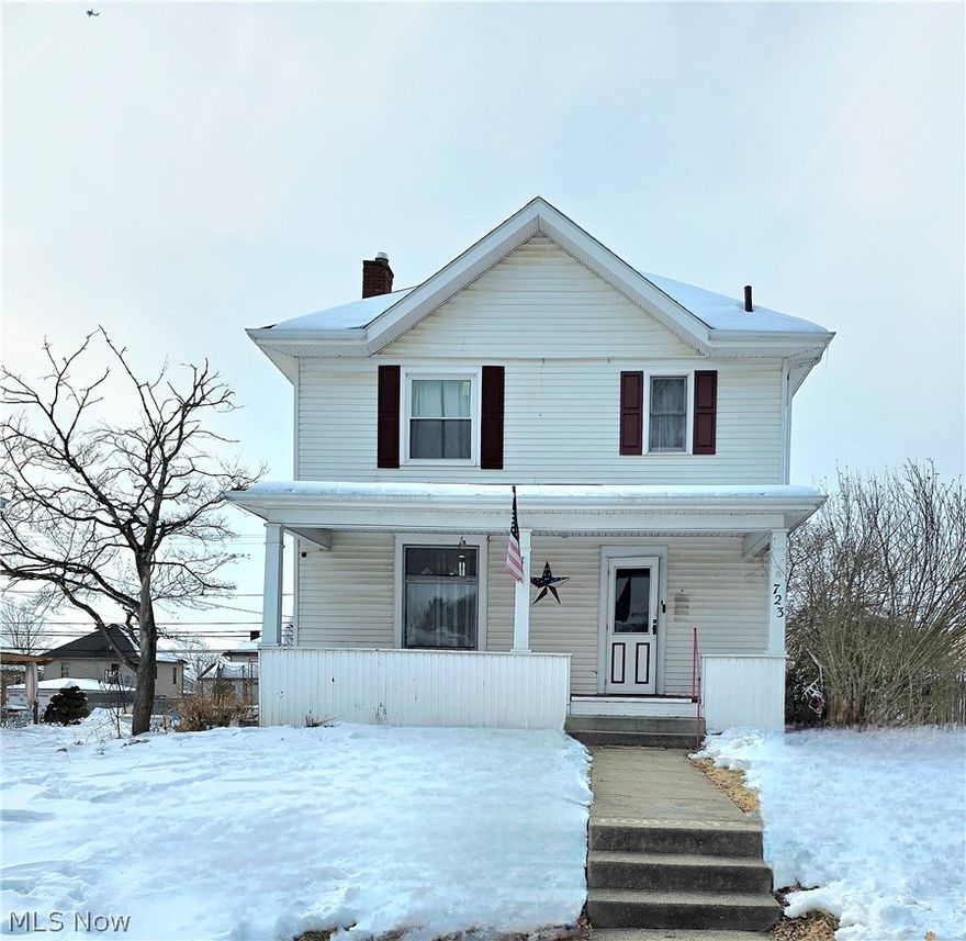 Transform your living experience in this incredible 4BR, 2BA Home that embodies character and spacious living! The spacious front porch leads to the entry foyer. From the foyer, explore the expansive Living Rm filled with an abundance of natural light, & Formal DR that flows into a Large Eat-In Kitchen! Step down to the Large Family Rm w/fireplace. Just off the Family Rm. is the 1st Floor Owner Suite with Walk-In Closet & Full Bath. The 2nd Floor features the 2nd Full Bath & 3 BR's with beautiful Hardwood Floors. Don't overlook the expansive back deck accessible from the Family Rm. & the 2 car detached garage with additional off-street paved parking. Newer roof, electrical updates, new lighting and more! The transferrable home warranty is transferable for extra peace of mind! Call your agent today to make this house your home!