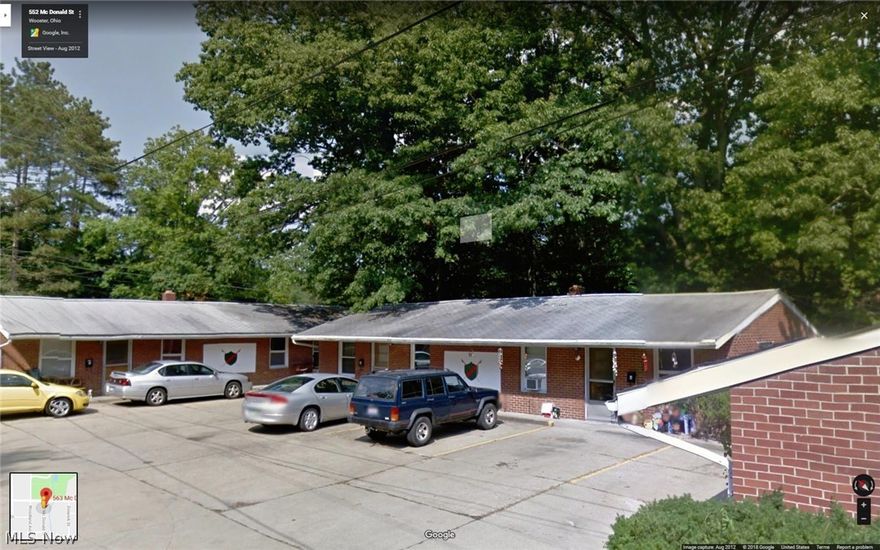 FABULOUS INVESTMENT OPPORTUNITY IN VERY DESIRABLE MARKET. 3 BEAUTIFUL CONDITION red brick ranch duplexes, 6 apartments, each side 2 Br/1 Bath. Nothing for you to do except manage the property. Completely renovated in 2016, New Roofs, Gutters, Furnaces, Electrical Wiring New Kitchens, Baths, Carpet, Paint, Refrigerators & Stoves.  Coin Laundry extra income on premises, Parking in lot.  Excellent Wooster location behind High School. 
Current Gross Rents $45,160 Annually for 3 bldgs, Value Add - room to raise rents.  
2 parcels MLS #4000031 and MLS #4000033 to be sold together with a total price of $325,000:.... 
1.)  563 McDonald St, Wooster, OH                  parcel #  64-02502.000... Units 1 - 4  $215,000  MLS 4000031
2.)  563 McDonald St, Wooster, OH                  parcel #  64-02503.000... Units 5 - 6  $110,000  MLS 4000033