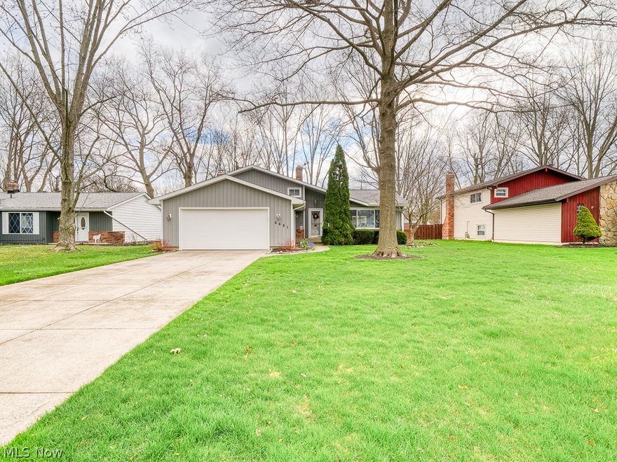 Welcome to your dream home in North Olmsted! Nestled in a serene neighborhood, this charming split-level residence offers the perfect blend of comfort, style, and functionality.

As you approach the property, you're greeted by a meticulously landscaped front yard, boasting lush greenery, newly installed siding and a new roof. Step inside, and you'll find yourself in a spacious and airy living space flooded with natural light and vaulted ceilings. The layout seamlessly connects the living, dining, and kitchen areas, creating an ideal space for both relaxation and entertainment. The heart of the home is the updated kitchen, featuring sleek granite countertops, stainless steel appliances, and ample cabinetry. In the lower level you will find a cozy family room, perfect for cozying up with loved ones by the fireplace on chilly evenings. The lower level also features an office and full-size bathroom.

Upstairs, you'll find three generously sized bedrooms, each offering ample closet space and large windows that invite in plenty of natural light. The master bathroom has been tastefully updated with modern fixtures and finishes, providing a spa-like retreat for relaxation and rejuvenation.

But the true highlight of this home awaits outdoors. Step through sliding glass doors onto the expansive patio, where you'll discover your own private sanctuary. The patio is adorned with a bright cover, providing shade and shelter for dining, lounging, and entertaining. Surrounded by beautiful landscaping, including manicured lawns and vibrant flowers, this backyard paradise offers endless opportunities for outdoor enjoyment and relaxation.
Additional amenities include a basement, providing ample storage space or potential for customization to suit your needs. 

With its prime location, desirable features, and impeccable craftsmanship, this 4 bed, 2 bath split-level home in North Olmsted, Ohio, offers a lifestyle of comfort, convenience, and luxury. Welcome home!