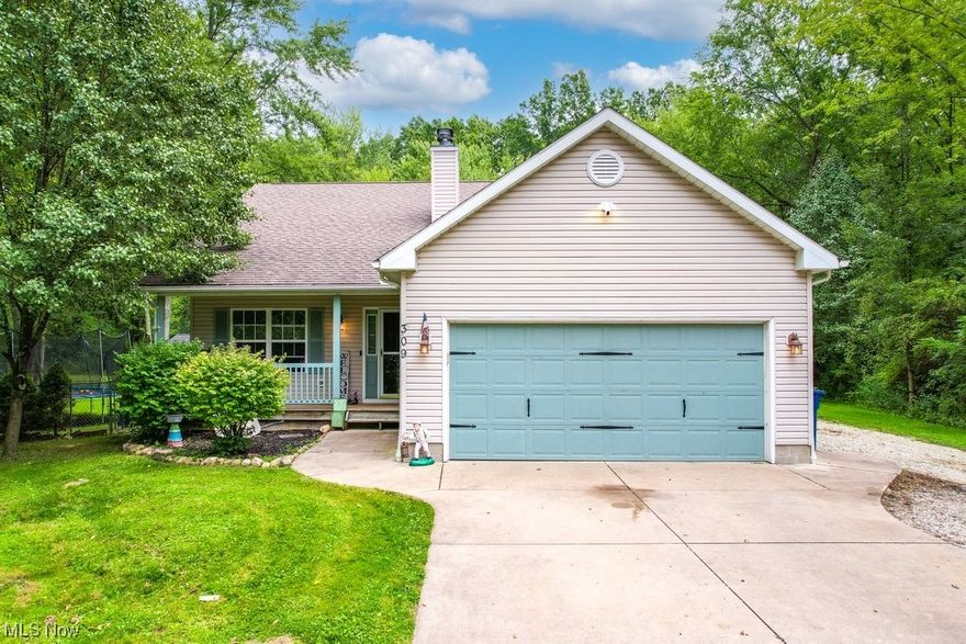 The attractive floor plan with a very private property has 2.25 acres with a two-car attached garage and a 2.5 car detached garage (with 12-foot walls) behind the home. The master bedroom is located on the first floor with a full bath and walk in closet. The living room has a cathedral ceiling, ceiling fan and a gas fireplace. The laundry room is conveniently located on the first floor with plenty of storage. There is a half bath just around the corner from the laundry room. The large kitchen has stainless steel appliances (2018) with an island. A sliding door from the kitchen leads to a three-season sunroom and then out to a deck. The second floor has a small landing area that could be used as a sitting area, two bedrooms with plenty of light and a full bathroom. The basement is partially finished and there is plenty of storage in a crawl space which has a concrete floor. The roof is approximately 13 years old, Hot water tank 2018, well pump is approximately 3 years old, air-conditioning unit 3 approximately years old, sump pump 2022, concrete area to detached drive and the water softener (2011). Irregular lot with 49 ft frontage the expands after 177 ft.