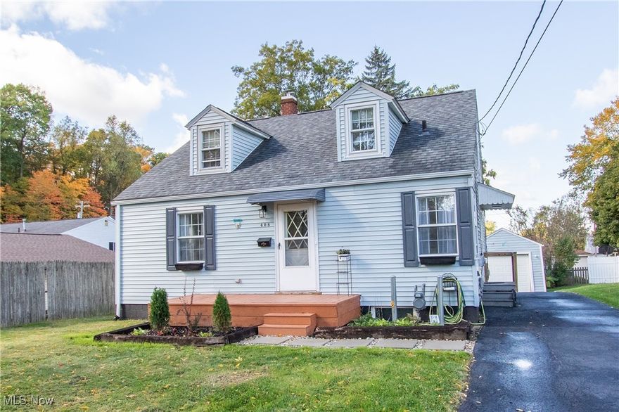 Looking for a great home that already has some of the big-ticket items taken care of for you?  Then this 4-bedroom, 1 full bath Cape Cod is for you!  Once you step inside, you will find the family room off to the left.  It features ample natural light and hardwood floors.  To the right of the entry is the newly renovated dining room, featuring new LVT that seamlessly flows into the kitchen, which includes all the necessary appliances.  At the back of the house, you will find two nice-sized bedrooms, both with new carpet and the newly renovated full bath.  The new carpet leads you up the stairs to two additional bedrooms.  The laundry is located in the basement, and the washer and dryer are included.  Other recent updates include: - New Roof (2021), new gutter, planter boxes, shutters, and siding on the front of the home, resealed driveway, and a newer garage door opener for the detached one-car garage.   This great home is close to a park, a walking trail, a playground, and tennis courts.  Whether you are a first-time home owner, downsizing, or wanting to increase your rental portfolio, this home is just waiting for you!