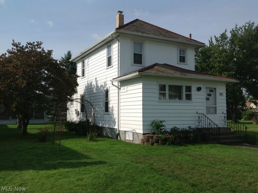 Very nice 2 story, mostly new windows, nice eat in kitchen, formal dinning room, 2 full baths, one on each floor, gas heat and central air. Has a two car garage and enclosed patio with porch area. Nice cement driveway, garage roof is approximately two years old, as well as the first floor bathroom. This is an estate, no property disclosure, a 50 x 150 lot, the vacant land to the west does not go with this property.