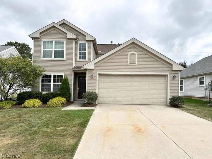 Move right into this 3 bedroom home in the desirable Whispering Woods neighborhood! The home just had a new roof put on with a 50 year transferrable warranty this summer! What's amazing about this neighborhood is the low maintenance needed as the lawn care, snow removal and trash is already taken care of for you with a very low monthly fee! Spend your weekends making memories and let someone else keep your outside beautiful!  One bedroom (or office) is on the first floor, along with a half bath, and laundry room.  Upstairs you will find two more bedrooms.  The primary is spacious with vaulted ceilings and a large walk-in closet.  You never have to worry about basement water issues as there is no basement. Outside the sliders to the back yard you will find a lovely yard with a concrete patio.  Such an affordable price to get into this amazing neighborhood!  Schedule your showing now and be in before the end of the year!
