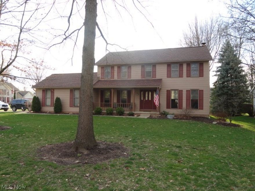 Nice open floor plan from the spacious bayed Kitchen into the Dinette and Family Room. Formal Living Room could double as a Den/Office, formal Dining Room, convenient first floor Laundry and Play Room on Lower Level.  Nicely updated home plus 12 course Basement. Beautiful shaded backyard, large deck,  located so close to everything in Green and I-77 for quick access to Canton or Akron. Exclude swing set/play set.