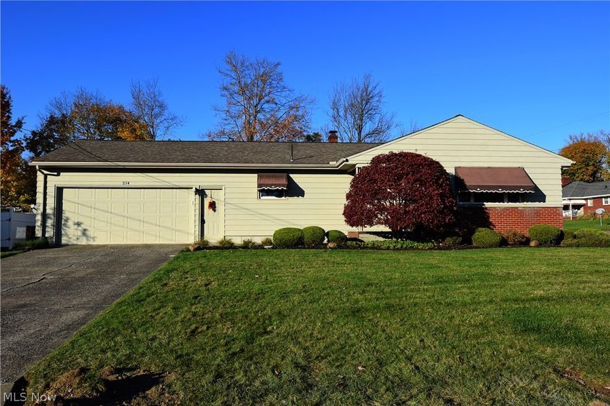 This freshly remodeled ranch home is eager to please! The picturesque corner lot has tons of curb appeal with well-manicured landscaping and a fenced in back yard. Inside, you’ll be met with bright color and big spaces as the open layout gives this property a much larger feel. Hardwood style flooring runs throughout the home, accenting beautifully with the natural wood trim work. A spacious kitchen finds you with tons of counter space as the starch white cabinets blend masterfully with the like colored appliances to give a nice contemporary feel. A large living and dining room spill into one another as a main wall partitions off the bedrooms and master bath. Each bedroom is quite sizeable and offering of multiple widows and closet space, making an easy choice for the small or growing family. The bath is well lit and is home to a stylish vanity and tub surround. This home also offers a full basement with framework started to add on additional living space. This level is also plumbed for