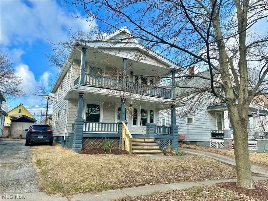 Freshly remodeled double offering all new kitchens, baths, flooring, windows, mechanicals.  Attic is ‘finished’ and basement houses laundry area and offers more potential finished space (with possible half-bath connections).  Detached two car garage, re-built rear decks, fenced yard.  The units offer a classic layout of two bedrooms each, a full bath, spacious kitchen, living room plus each unit has its own full, front porch.  All floors are new vinyl plank, everything is freshly painted and new light fixtures installed. Kitchens with granite counters, stainless appliances, deep-basin sinks, new shaker-style cabinets in grey.  Bathrooms with new toilets and sinks plus full-tile shower/tubs.  These are really nice units.  Separate gas and electric meters, 2 laundry connections, updated wiring, plumbing upgrades.  New water tanks and HVAC systems, too.  Located in ‘Slavic Village’ very close to I-77 access; between downtown CLE and Independence.  At the end of the block is a convenience plaza and many other daily destinations are nearby on Harvard… a great location with conveniences for tenants.  Gross monthly rent is approx. $2k, tenants pay utilities, property is lead-safe certified.  Property has been inspected for Buyer's info.  Buy... Rent... Collect... Smile!