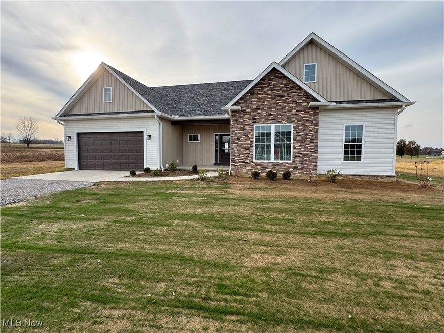 Discover the future of home living in 2025!, Welcome to your brand new home nestled in the bustling St. Clair Township in a newly built up-and-coming neighborhood that offers a country living experience with all the amenities of city living conveniently located nearby. Within the esteemed Beaver Local School district, this home beautifully blends modern design with the latest smart home technology. This home features 3 spacious bedrooms 2 bath and a 2 car garage all while sitting on an acre of land. With a master suite that provides high tray ceiling and a master bath that provides every option you could wish for in the home of your dreams. From a custom floor to ceiling tile shower, to a soaking tub, and a large custom double vanity for all the space you could need. The expertly crafted kitchen provides not only a spacious design and ergonomic space for all of your entertaining needs. Featuring lots of natural light into this space highlighting the features of solid wood cabinets, stunning granite countertops and sleek dark stainless steel appliances. As you enter, you’ll be greeted by soaring vaulted ceilings that create an open and welcoming ambiance. Energy-efficient recessed LED lighting brightens every room, full Ethernet Cat-6 prep, multimedia capabilities in the living room, and security camera prep provide both functionality and peace of mind. In today's world of extras, this home has you covered. Don't miss your chance to see this incredible property! Call today to schedule your private tour