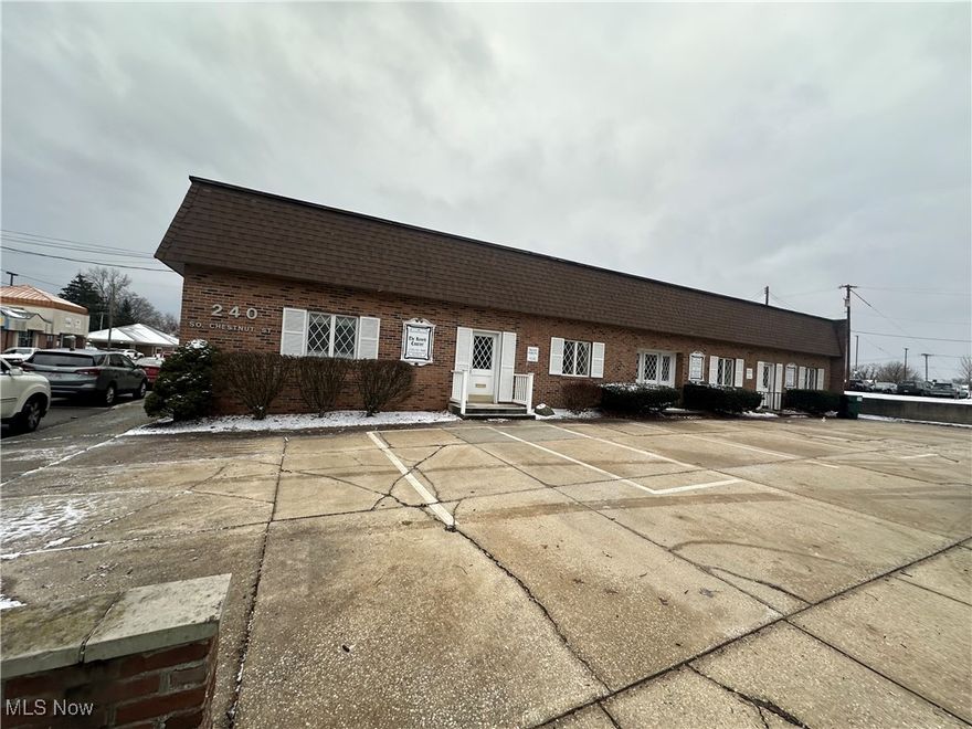 Building available in the heart of Downtown Ravenna! This 2700 sq ft property is located directly to the Rear of the Portage County Courthouse. Three office units with on site parking lot in front. Each unit hosts 2-3 office rooms within. Built in 1940; remodeled in 1994.