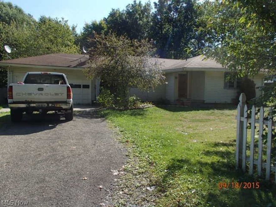 Great home!  House has great potential with a huge, acre lot along with a large, unfinished basement.  This won't last long at this price.