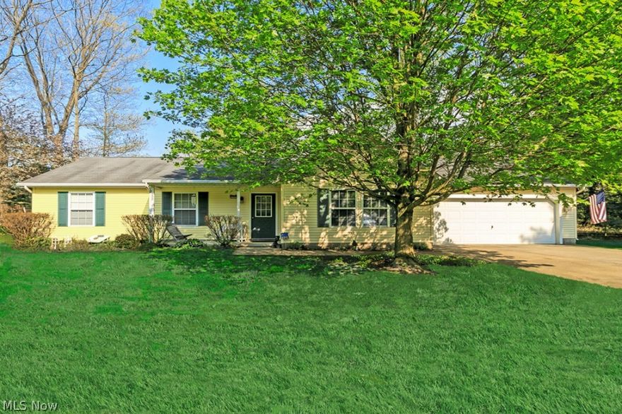 Placed in a quiet and serene setting, is this attractive 3 bedroom, 2 full bath ranch home in impeccable condition, with a large eat-in kitchen overlooking the great room with sliding glass doors out to the backyard patio with picturesque setting. There is plenty of extra storage in the oversized 2 car garage, as well as in the backyard shed.  This home also features right at the riverfront, a screened-in picnic pavilion that has many uses, including camping out with no bugs.  If location is what you are looking for, this home is conveniently located close to Rt. 90, numerous wineries and cover bridges.  FEMA approved - does not require flood insurance.  It's a must see!!!!