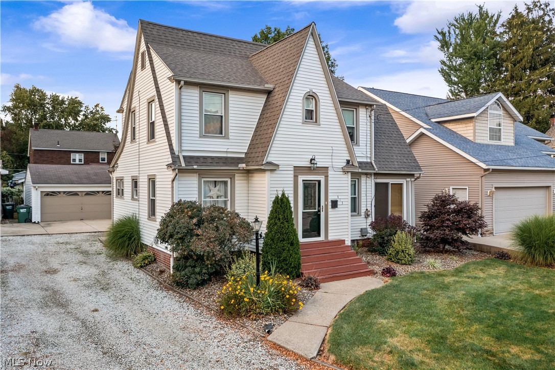 Welcome to this stunning colonial located in the heart of Barberton. This inviting abode offers three nicely sized bedrooms and one and a half baths. The kitchen has been recently updated with bright white cabinetry, tiled countertops, new laminate flooring, and stainless appliances. The spacious and fireplaced living room opens to the formal dining room and boasts refinished natural hardwood flooring. The first floor also has a three season sunroom perfect for your morning coffee. All of the bedrooms are situated on the second floor and have ample closet space. Enjoy fall evenings on your back patio with a firepit. Playset in the yard stays with the home. All of this plus a two car detached garage. Stop looking and start packing to move into this charming home. Call to schedule a showing today to spend the holidays in your new abode.