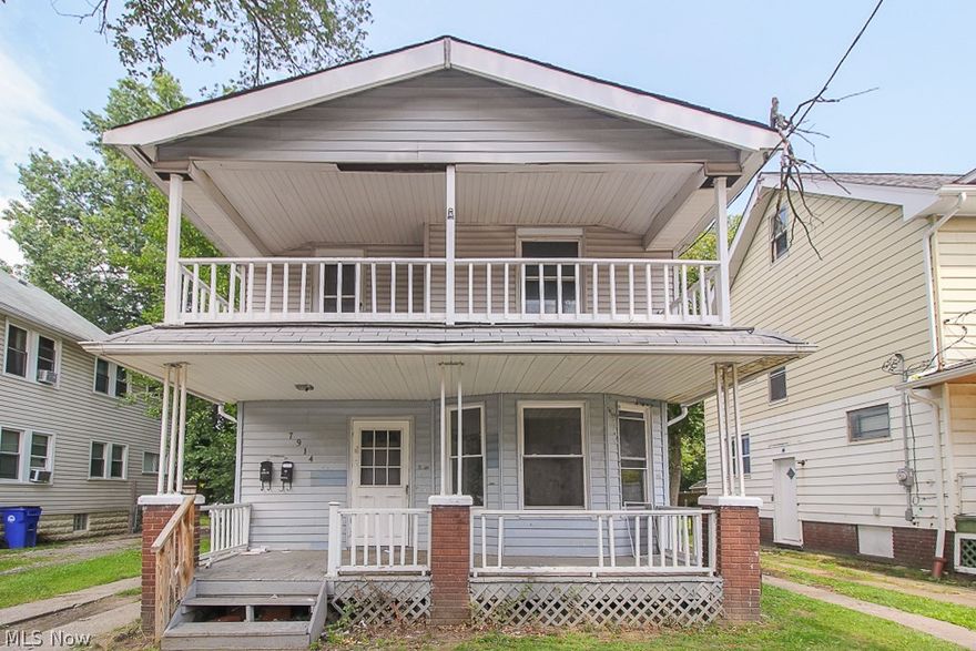 Bring out the full potential of this large multi-family home! In need of some TLC, the vacant duplex has solid value-add opportunities throughout and high rent potential. It offers 2 good sized units, each with living room, large kitchen, full bath. The down unit has 3 bedrooms and the up unit 2. Located on Cleveland's west side, the home has easy highway and public transit access and is just minutes from downtown! Being sold-as it, there's plenty of opportunity in this one!