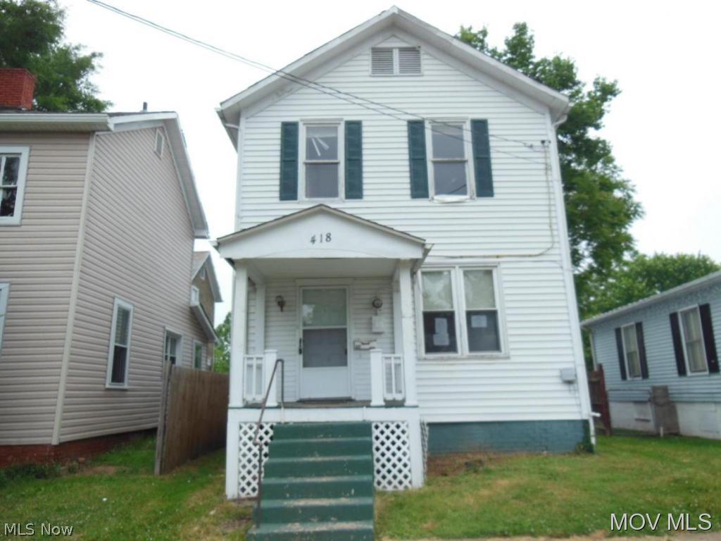 This 2-story, 3-BR (2nd BR has no closet) home is off the beaten path but close to State Highway and the Ohio River. Features include an updated kitchen with open adjacent dining area, first-floor laundry hook-ups, maintenance-free aluminum exterior, covered front and back porches. Basement walls are brick. Utilities are off at this property; take a flashlight. All measurements are approximate. Equal Housing Opportunity. Elem: Harmar Elementary School Elem/Bus: N JrHigh: Marietta Middle School School JrHigh/Bus: N High: Marietta High School High/Bus: N Fire: CIT Police: CTY PossFreeGas: N ;SQFT=Fin L1:789, Fin L2:620, Fin Bsmt:0, Fin Above:1409, Fin Total:1409, Unfin Bsmt:789, Unfin Above:789;PRKG= On Street