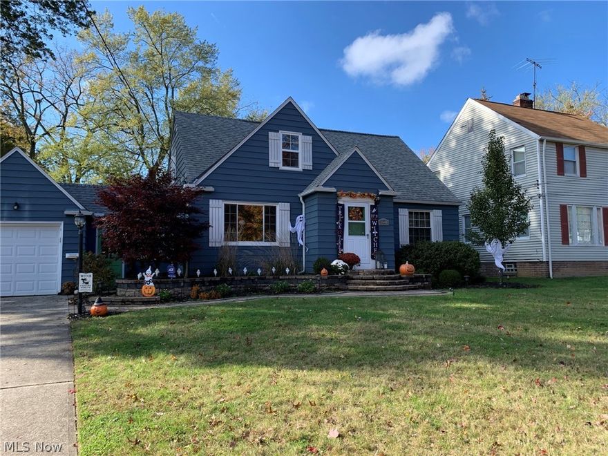 Beautifully remodeled Lyndhurst Bungalow, with attached garage, on a double lot. Renovations in 2015 include second-floor master suite, with full bath and walk-in closet. Also, newer dual zone Rheem furnace and AC with April Aire. Eat-in kitchen has newer vinyl floor, granite countertops, and matching stainless steel appliances (2013 fridge, stove, microwave, and dishwasher) that are included. Newer carpeting throughout. Main bathroom remodeled in 2017. Spacious living room with French door to foyer. Lower level has rec room area, a workshop area with work bench, a laundry room with the newer vinyl floor and cabinets, and newer washer and dryer stay. Glass block windows. Newer water heater (2013). The garage is attached with the breezeway that has front entrance door and rear slider’s to the patio. Full fenced in yard with swing set and large shed for mower and tools. The front of the house was re-styled with newer front entry steps and Custom paver walkway to drive. Extra parking pad