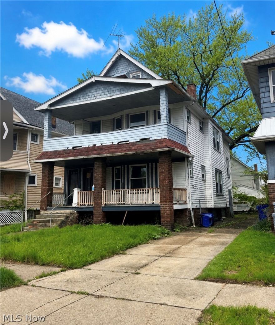 Located in North Collinwood, this rock-solid duplex presents a strong value-add opportunity with a new roof installed in 2023 and significant renovations already completed on portions of the first, second, and third floors. Major improvements include electrical rewiring, new plumbing, updated flooring, and a renovated bathroom with modern tile and fixtures. Each spacious unit offers a living room, dining room, kitchen, 2 bedrooms and 1 full bathroom, along with covered front porches and access to a shared basement. A full walk-up attic provides potential to convert the property into a triplex, creating additional income potential. While much of the heavy work has been completed, the property still needs finishing touches, making it an excellent opportunity for investors to add value. This will be gone before you blink-schedule a showing today!